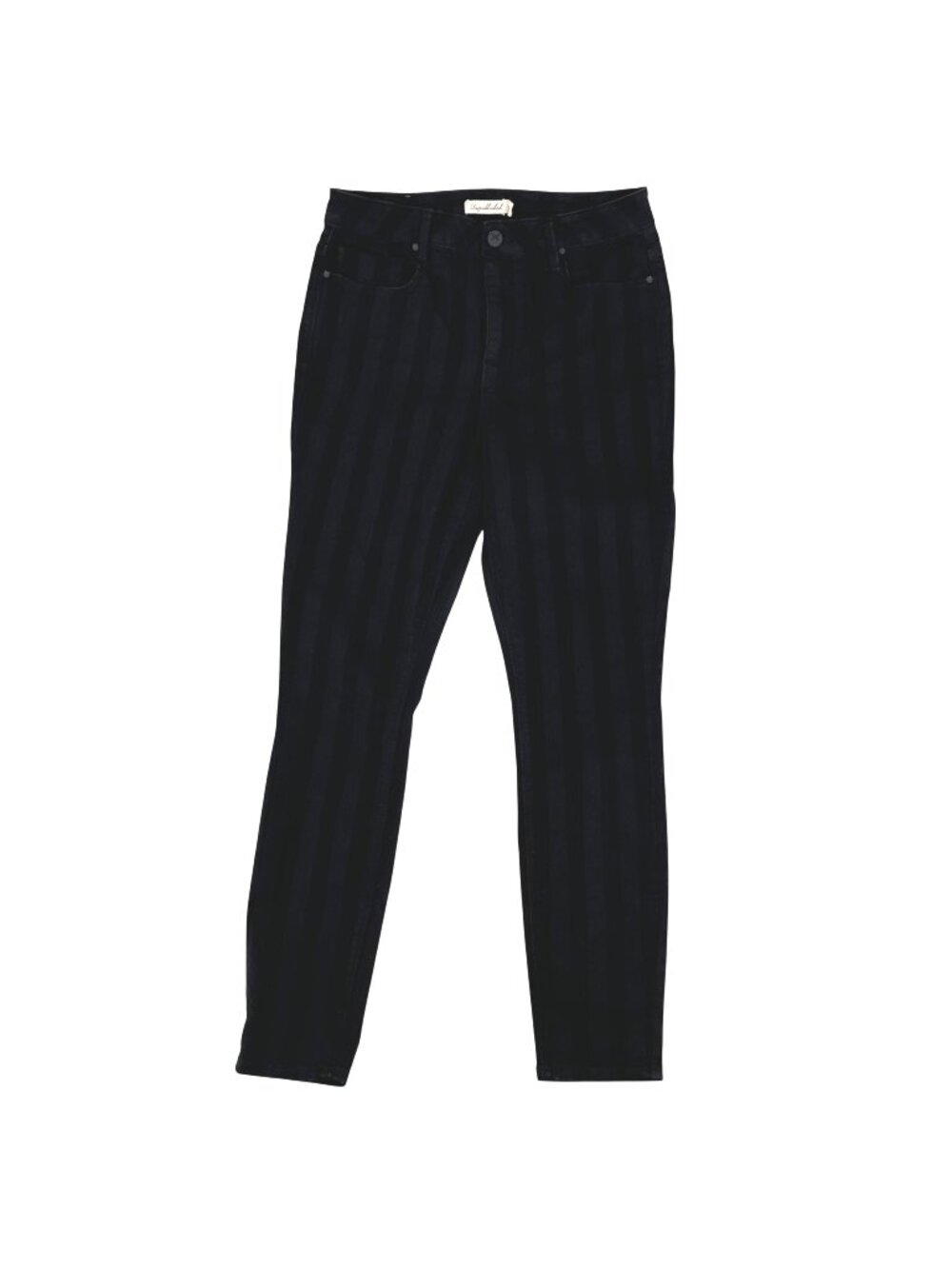 Unpublished Womens Black Striped High-Rise Skinny Jeans Size 29 Cotton Blend